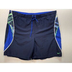 Nike Men's Aloha Shorts Lightweight Summer Polyester Size XL Blue Swim Trunks